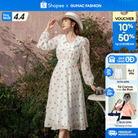 Đầm A xòe bâu kiểu thời trang GUMAC DE01053