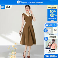 Đầm A xòe phối cổ thời trang GUMAC DF03039