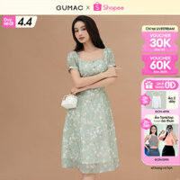 Đầm A xòe tay phồng thời trang GUMAC DE05035