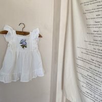 Đầm baby doll cánh tiên thêu hoa cho bé V016