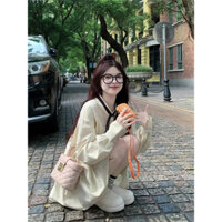 Đầm baby doll dài tay tiểu thư dễ thương phong cách Hàn Quốc