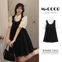 Đầm baby doll kèm áo sơ mi trong cực dễ thương