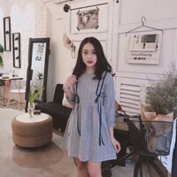 Đầm baby doll sọc