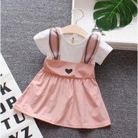 Đầm baby doll tai thỏ cho bé yêu