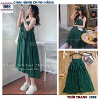 Đầm babydoll 2 dây kiểu dáng hàn quốc maxi đi biển tiểu thư bánh bèo dễ thương ,váy dự tiệc ulzzang suông rộng -PHƯƠNG -
