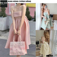 Đầm babydoll 2 dây nơ lưng - Váy tiểu thư ngọt ngào trẻ trung bánh bèo sang chảnh ulzzang hàn quốc HUZA V114