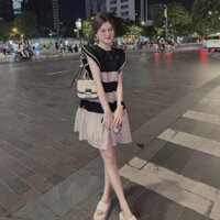 Đầm Babydoll voan to phối tầng tiểu thư