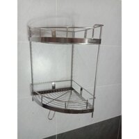 ĐẢM BẢO CHUẨN INOX SUS 304 .KỆ GÓC NHÀ TẮM INOX 2TẦNG.