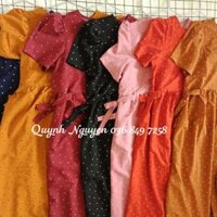 🌼đầm bầu chấm bi dáng suông