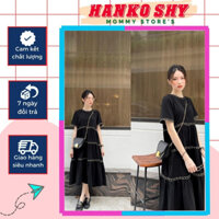 Đầm bầu công sở siêu xinh cho các mom xinh yêu đi dự tiệc dáng dài thiết kế chất liệu đũi đẹp thời trang cao cấp