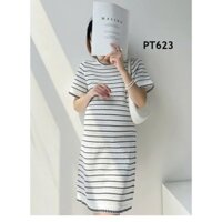 Đầm Bầu Dáng Suông Chất Len Montoghi Cổ Tròn Mặc Mùa Nào Cũng Xinh [ĐẦM BẦU THỎ]PT623