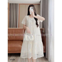 Đầm bầu đi tiệc Mum's Shop VV328 mẹ bầu mặc đi tiệc, đi làm xinh xắn