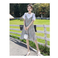 Đầm bầu kiểu yếm voan hoa dễ thương