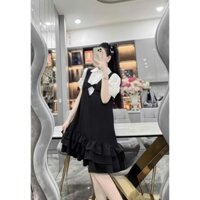 Đầm Bầu MOMMY, Đầm BẦU DÁNG SUÔNG ĐUÔI CÁ BÈO TIỂU THƯ, PHỐI ÁO SƠ MI TAY BỒNG ĐIỆU ĐÀ XINH XẮN, CHẤT LIỆU CAO CẤP
