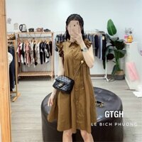 Đầm Bầu mùa đông- Váy yếm Bầu Thời Trang