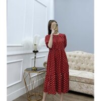 Đầm Bầu Phom Rộng Họa Tiết Chấm Bi xinh xắn (4 màu)