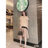 Đầm Bầu Suông Phối Đuôi Cá Kiểu Dáng Dễ Thương