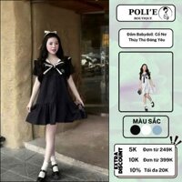 Đầm Bầu Suông Thủy Thủ Polie, Cổ Nơ Miu Miu, Váy Form Rộng Đáng Yêu, Chất Vải Mềm Mịn, Style Hàn Quốc Ulzzang Nữ Tính