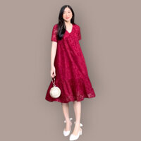 Đầm bầu thiết kế dự tiệc đẹp giá rẻ – váy bầu thời trang suông đẹp sang chảnh chất đũi trơn dáng dài