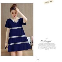đầm bầu thỏ mommy tím than viền 3 tầng