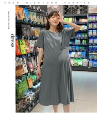 Đầm bầu thun cotton dáng dài DR3121 - XL56-66KG