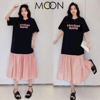 ĐẦM BẦU TIỂU THƯ CỘC TAY MÙA HÈ DÁNG SUÔNG DÀI FORM TRẺ TRUNG CHÂN VÁY PHỐI VOAN HỒNG ĐIỆU ĐÀ MẶC ĐI LÀM ĐI CHƠI X224