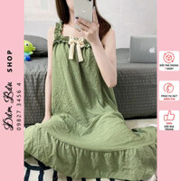 Đâm bầu váy 2 dây dáng rộng cổ vuông siêu xinh