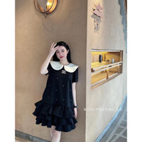 Đầm bầu xinh JOLY, váy bầu mùa hè miu miu cổ sen , dáng đuôi cá xoè đính ngọc xinh xắn điệu đà , chất liệu mềm mát