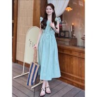 Đầm bầu xinh [VB57] dáng suông màu xanh