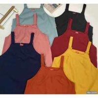 Đầm bầu yếm rời công sở vải cao cấp mềm mát thấm mồ hôi tốt dáng suông gọn và rất trẻ trung [ free size 40 - 75 kg]