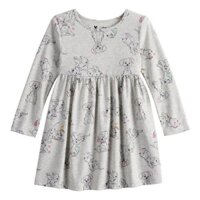 Đầm bé gái dài tay họa tiết chó đốm