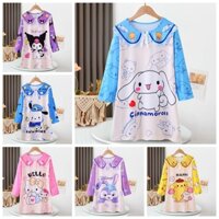 Đầm Bé Gái Dài Tay Váy Ngủ Trẻ Em Đồ Ngủ Trẻ Em Bé Gái Quần Áo Ngủ Cho 10 - 11 Tuổi