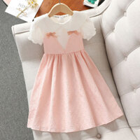 Đầm Bé Gái Mùa Hè Thời Trang Trẻ Em Đầm Mùa Hè Giả Hai Mảnh Công Chúa Quần Áo Trẻ Em Tay Phồng Quần Áo Bé Gái20250309