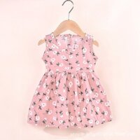 Đầm bé gái, quần áo trẻ em, đồ mặc ở nhà, bộ đồ ngủ cotton lụa mùa hè, đầm công chúa bãi biển cho bé gái