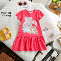 Đầm bé gái thun cotton 4 chiều vnxk (13-32)