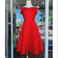 Đầm bẹt vai nơ