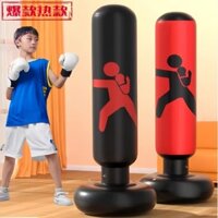 Đấm Bốc bơm hơi trẻ em Tumbler bao cát giải nén thẳng đứng bao cát đồ chơi tập luyện gia dụng cho trẻ em Trụ đấm bốc bố mẹ con
