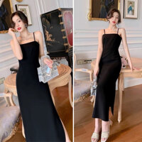 Đầm Body 2 Dây Dáng Dài Maxi Xẻ Tà Siêu Quyến Rũ Freesize < 53kg