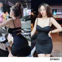 Đầm body 2 dây hở lưng sexy