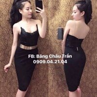 Đầm body 2 dây xích
