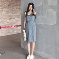 Đầm Body Bố Tua Rua  Siêu Xinh