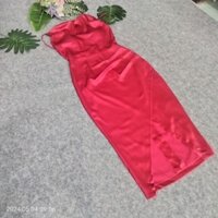 Đầm body bút chì 2 dây cổ đổ hàng thiết kế