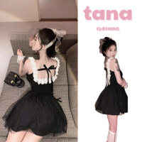 Đầm Body Chân Váy Xòe Phối Lưới TANA Tôn Dáng, Đầm Nữ Thiết Kế Váy Bồng Đi Tiệc, Đi Chơi Ren Hoa Cực Xinh D13