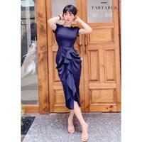 Đầm body cổ tròn nhún eo dễ thương