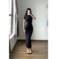 Đầm body cổ tròn nhún eo ôm sát Kalyn
