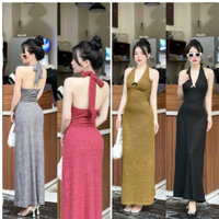đầm body cột dây cổ