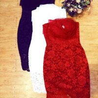Đầm body cúp ngực hoa hồng