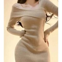 Đầm body đầm body sexy váy đầm váy thu đông Chân Váy Dệt Kim Ôm Dáng Ngắn Lưng Cao Thời Trang Mùa Thu