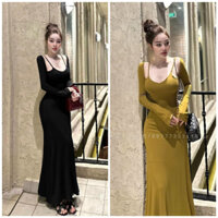 Đầm Body Dáng Xinh 2 Dây Sang Trọng, Váy Nữ Dáng Suông Dài Sang Chảnh Cao Cấp D116 MAHALA