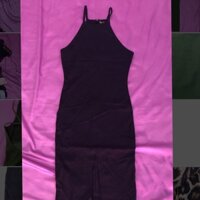 Đầm body dây cổ yếm (màu xanh đen)